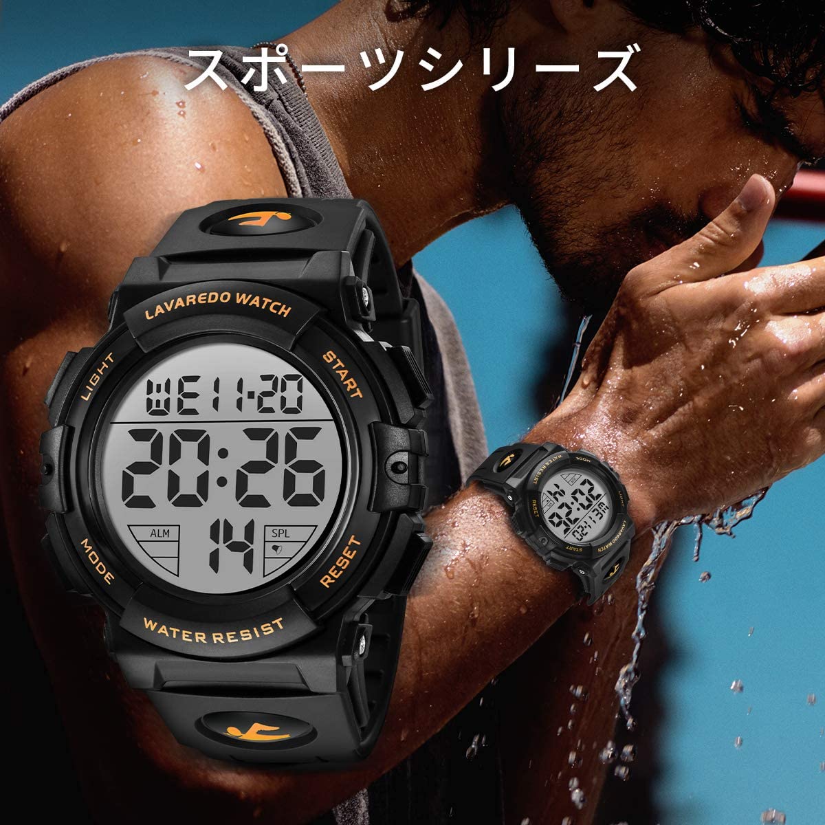 L LAVAREDO Mens Digital Watch - Sports Military Watches Waterproof Outdoor Chronograph Military Wrist Watches for Men with LED Back Ligh/Alarm/Date - Image 5